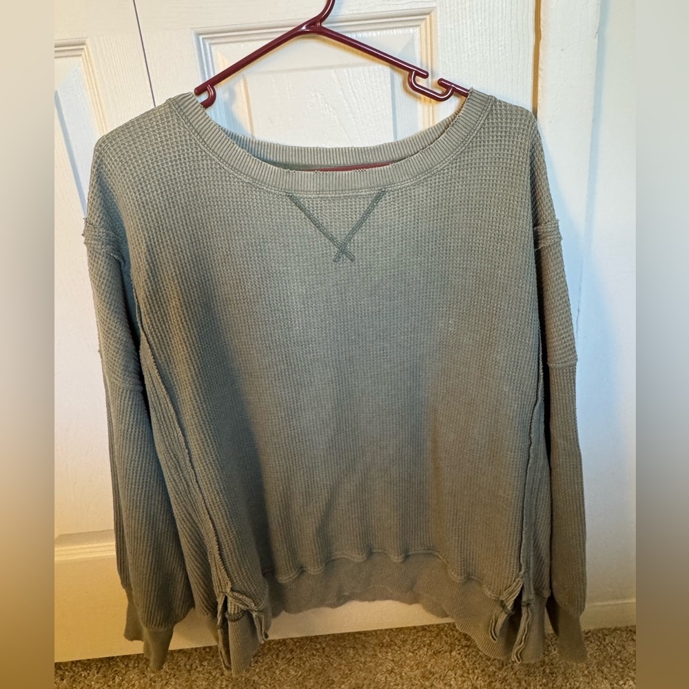 Aerie cropped oversized crewneck